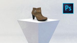 Como colocar un zapato sobre un fondo en Photoshop